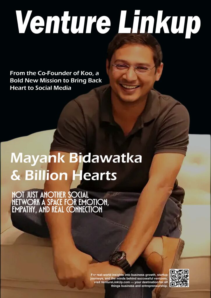 Mayank Bidawatka, Billion Hearts, Indian social media, new social app, social media startup