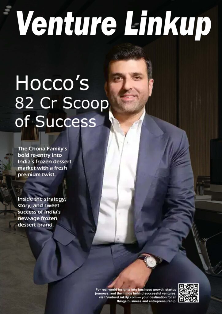Hocco Ice Cream, Chona Family startup, Indian D2C brands, premium ice cream India, Hocco funding 2024, frozen dessert brand, VentureLinkUp